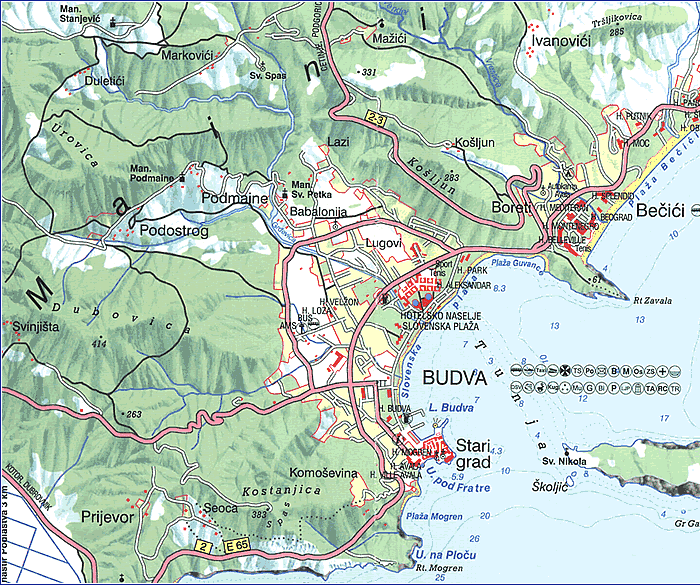 Budva Montenegro Map